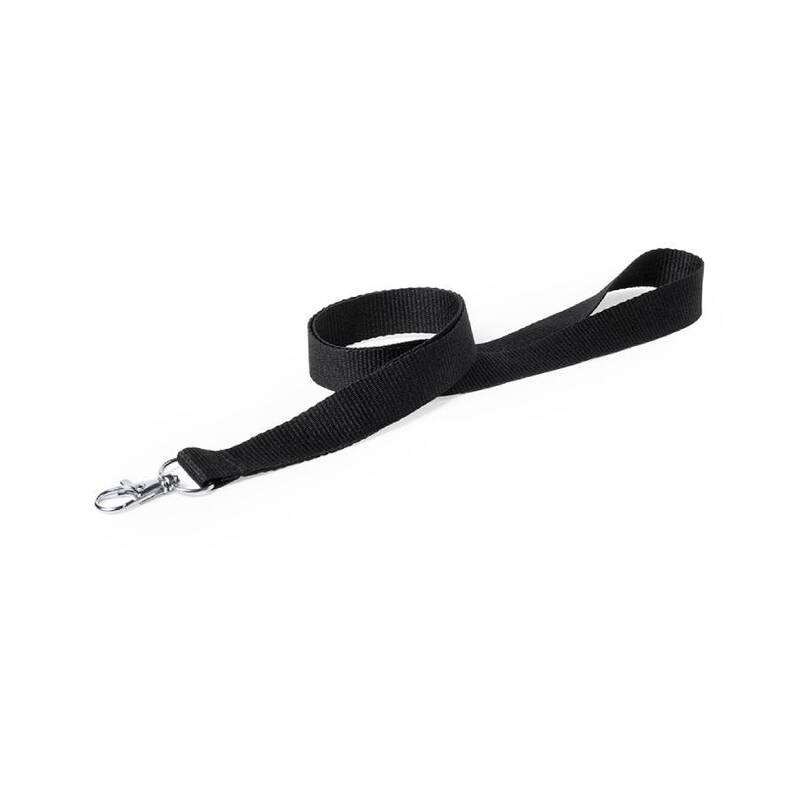 Ланъярд NECK, черный, полиэстер, 2х50 см с логотипом