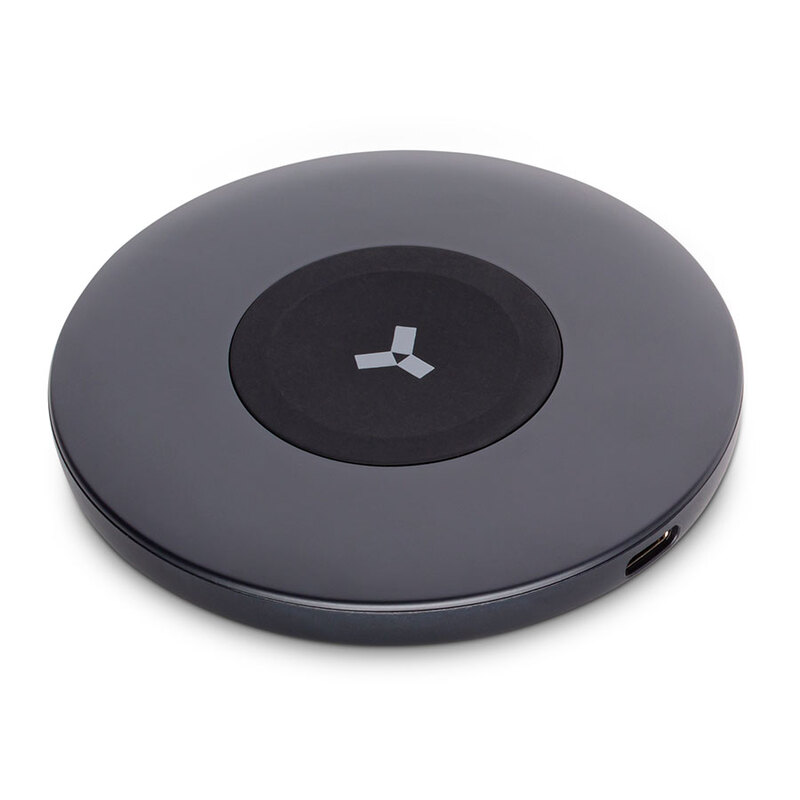 Беспроводное зарядное устройство Accesstyle Darkslate 15W, черный с логотипом