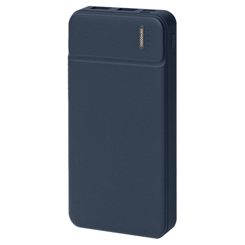 Универсальный аккумулятор Flash 10 (10000 мАч) с подсветкой и soft touch,синий,13,7х6,87х1,55 мм с логотипом