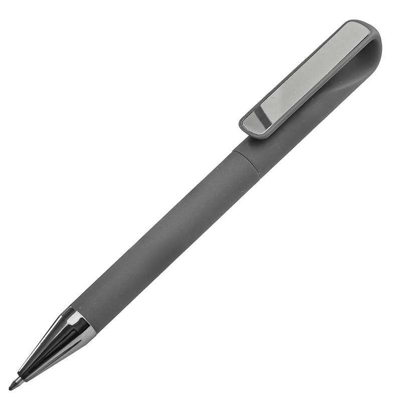 Ручка шариковая GLOSSY GUN с покрытием soft touch с логотипом