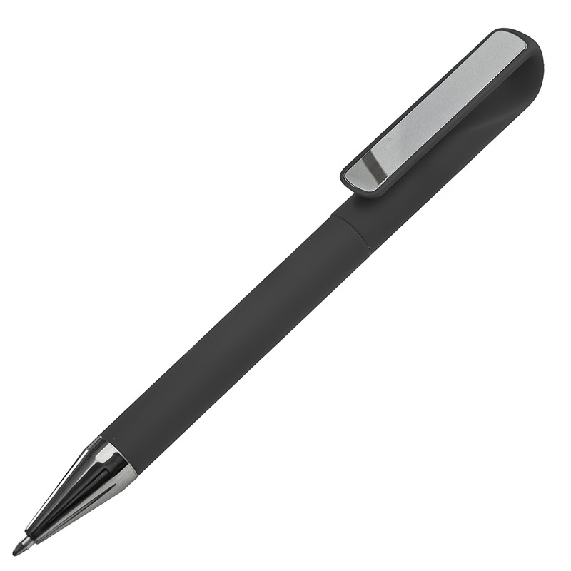 Ручка шариковая GLOSSY GUN с покрытием soft touch с логотипом