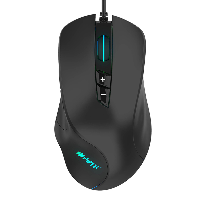 Мышь игровая HIPER RAVEN GM-6, черный с логотипом