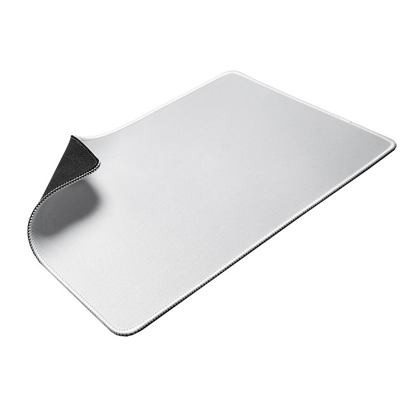 Коврик для мыши GLIDE M, 35*25*0,3см, прошитый край, белый с логотипом