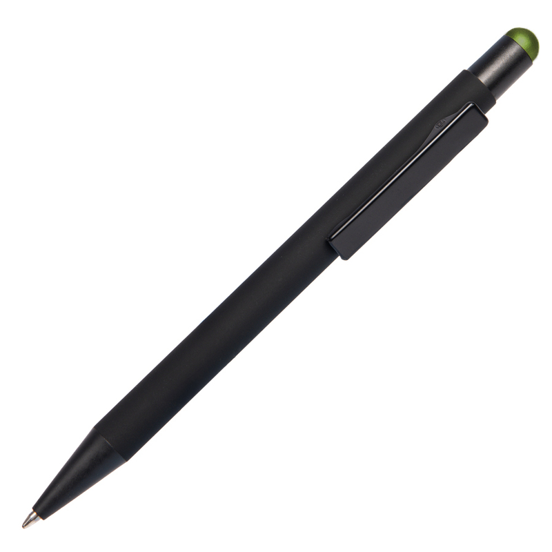 Ручка шариковая FACTOR BLACK со стилусом с логотипом