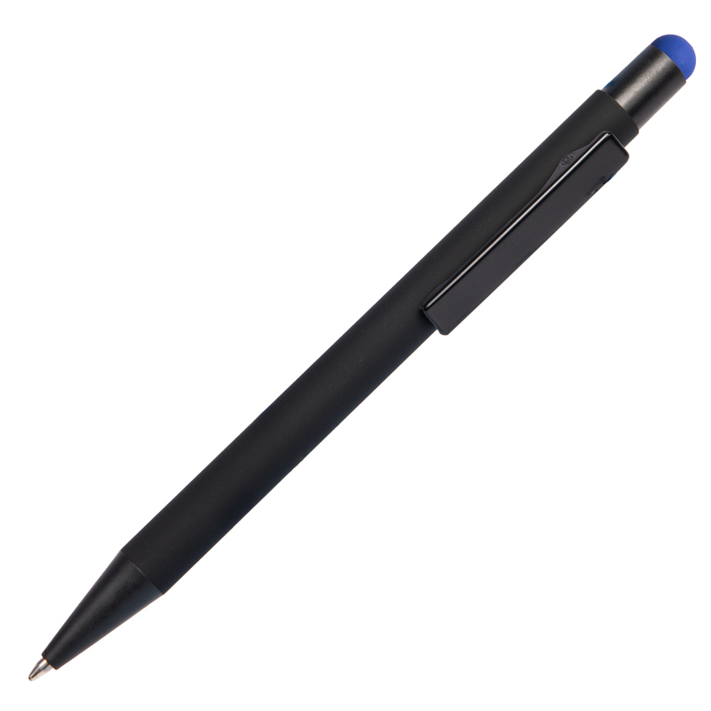 Ручка шариковая FACTOR BLACK со стилусом с логотипом
