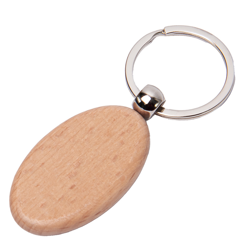 Брелок TIMBER OVAL; 5,2 x 3,2 см; дерево с логотипом