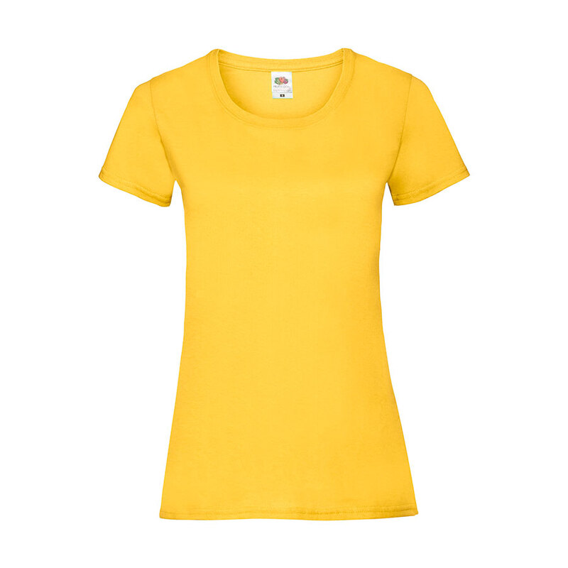 Футболка "Lady-Fit Valueweight T", солнечно-желтый_S, 100% хлопок, 165 г/м2 с логотипом