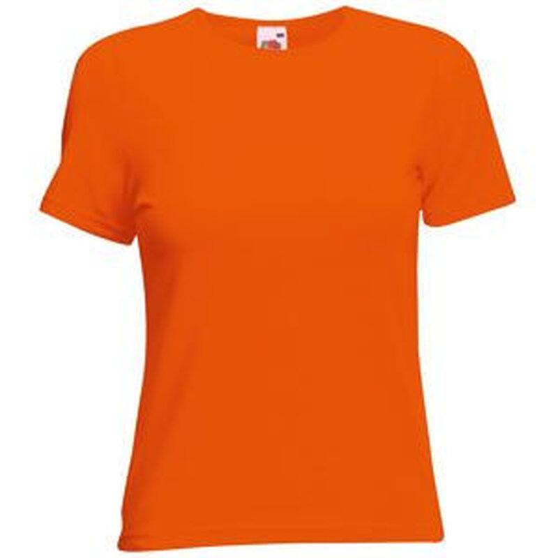 Футболка женская LADY FIT CREW NECK T 210 с логотипом