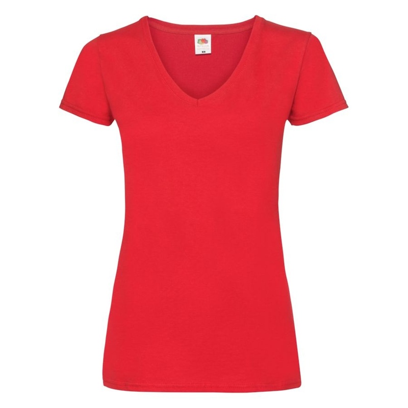 Футболка женская LADY FIT V-NECK T 210 с логотипом