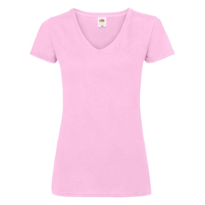 Футболка женская LADY FIT V-NECK T 210 с логотипом