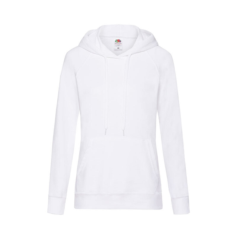 Толстовка женская без начеса LIGHTWEIGH HOODED SWEAT 240 с логотипом