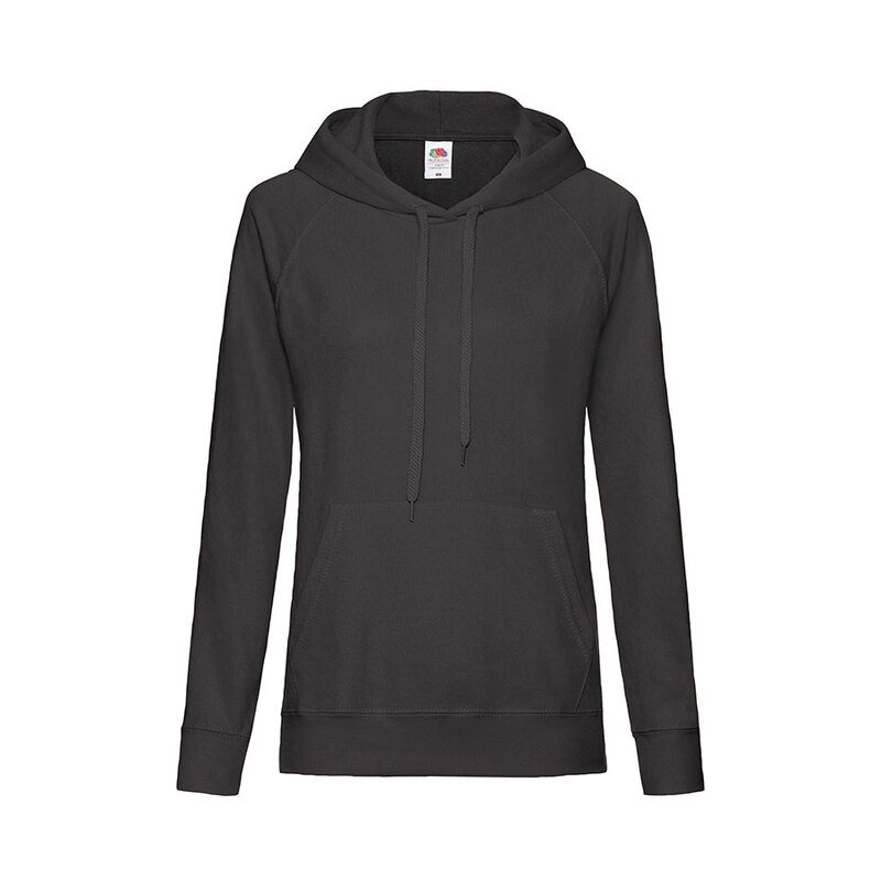 Толстовка женская без начеса LIGHTWEIGH HOODED SWEAT 240 с логотипом