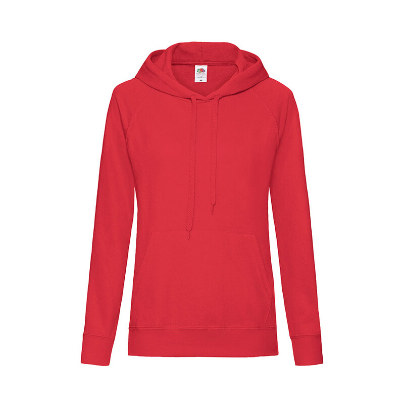 Толстовка женская без начеса LIGHTWEIGH HOODED SWEAT 240 с логотипом