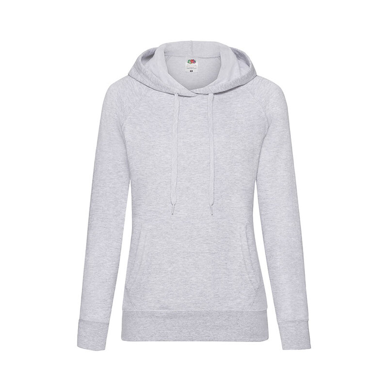 Толстовка женская без начеса LIGHTWEIGH HOODED SWEAT 240 с логотипом