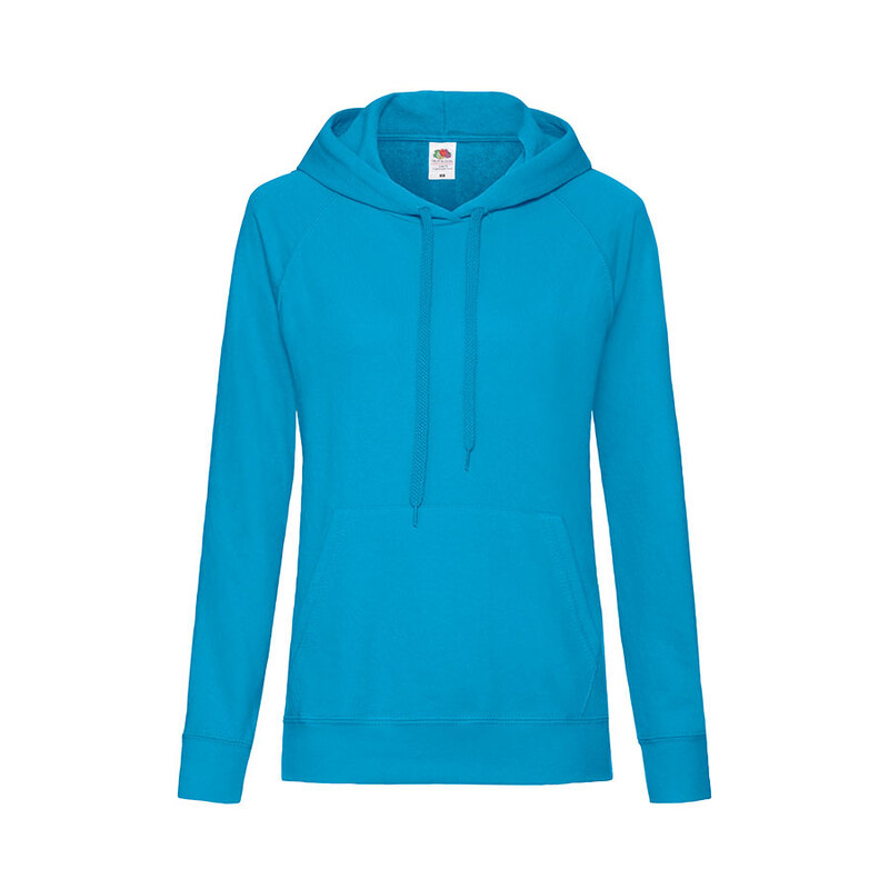 Толстовка женская без начеса LIGHTWEIGH HOODED SWEAT 240 с логотипом
