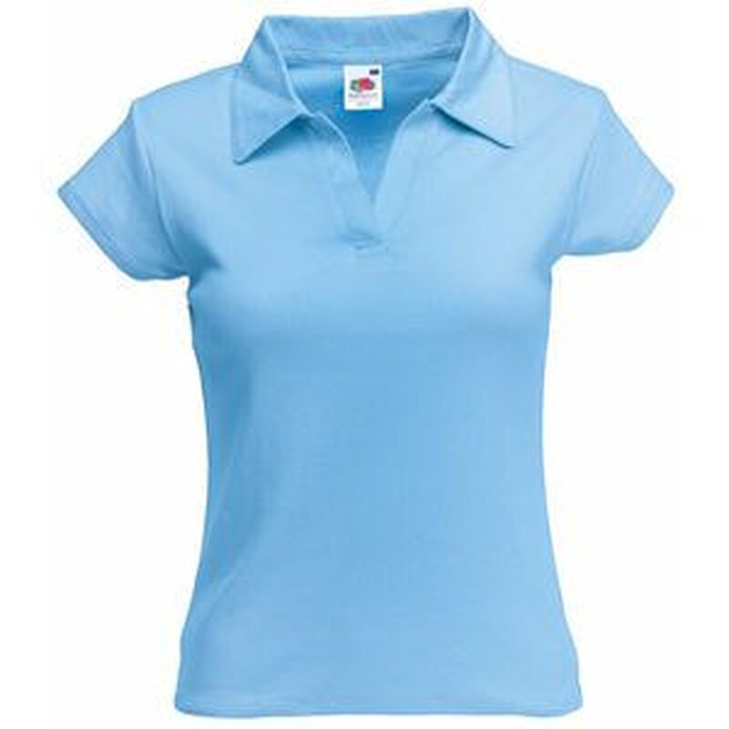 Поло женское LADY-FIT RIB POLO 220 с логотипом