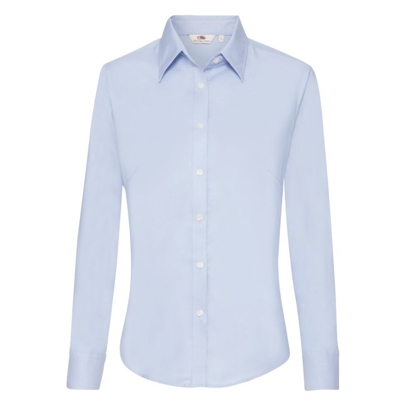 Рубашка женская LONG SLEEVE OXFORD SHIRT LADY-FIT 135 с логотипом