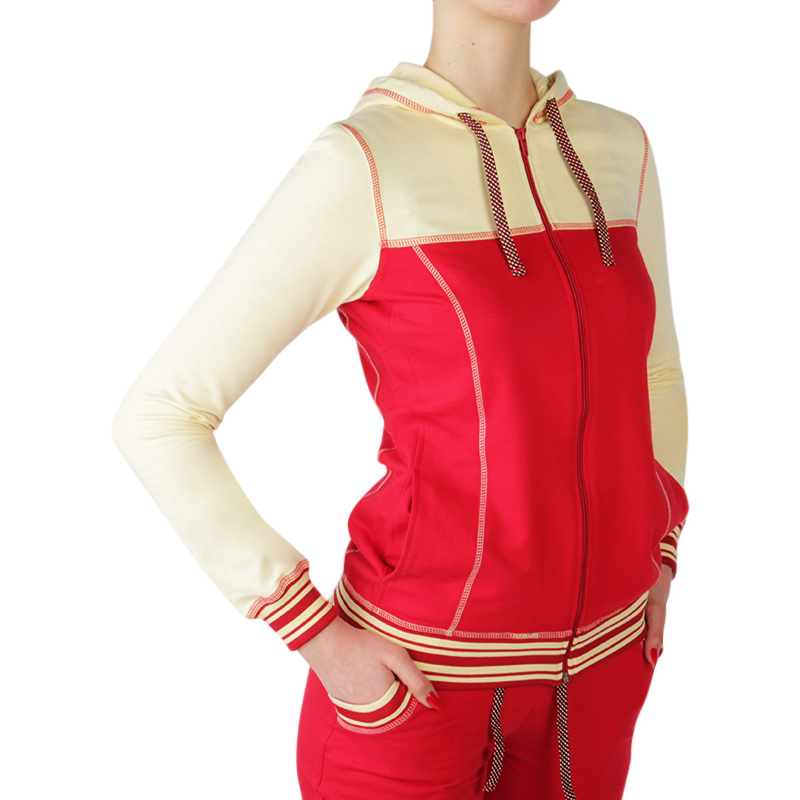 Женские толстовки с капюшоном 1 РОСТ Красная 2XL (48-50) с логотипом