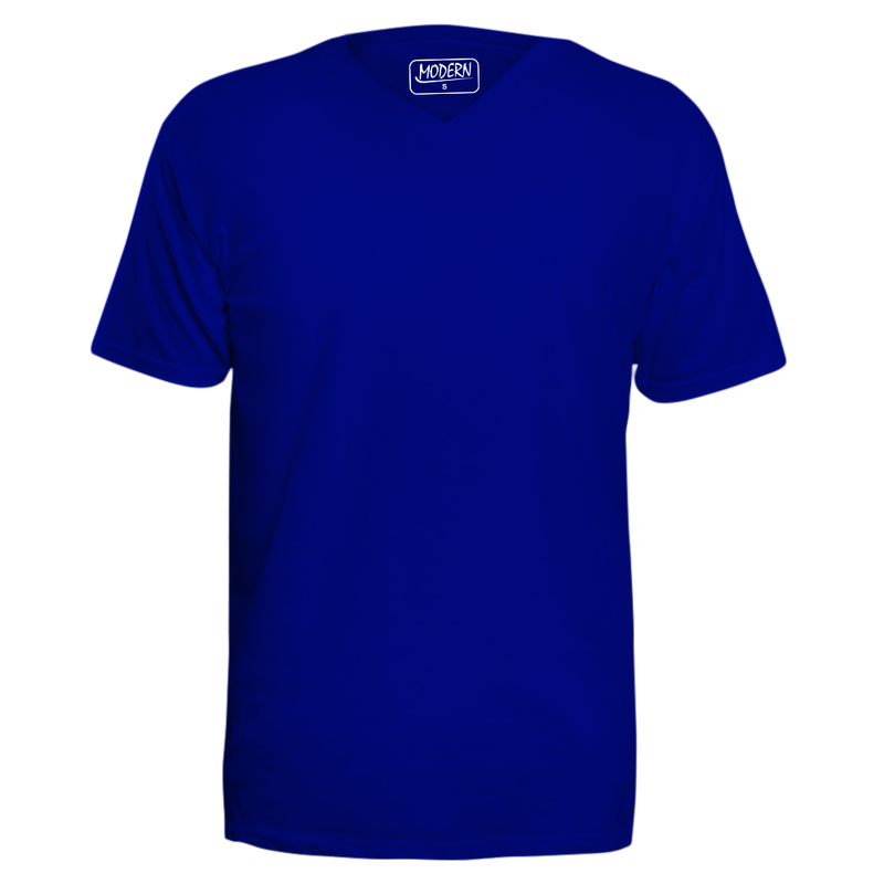 Футболка MODERN 155г V-ворот яр.-синий 3XL с логотипом