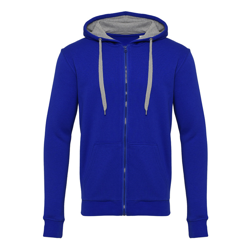 New Gen Толстовка-кенгуру (худи) с капюшоном на молнии 320 г/м² я.синий 2XL с логотипом
