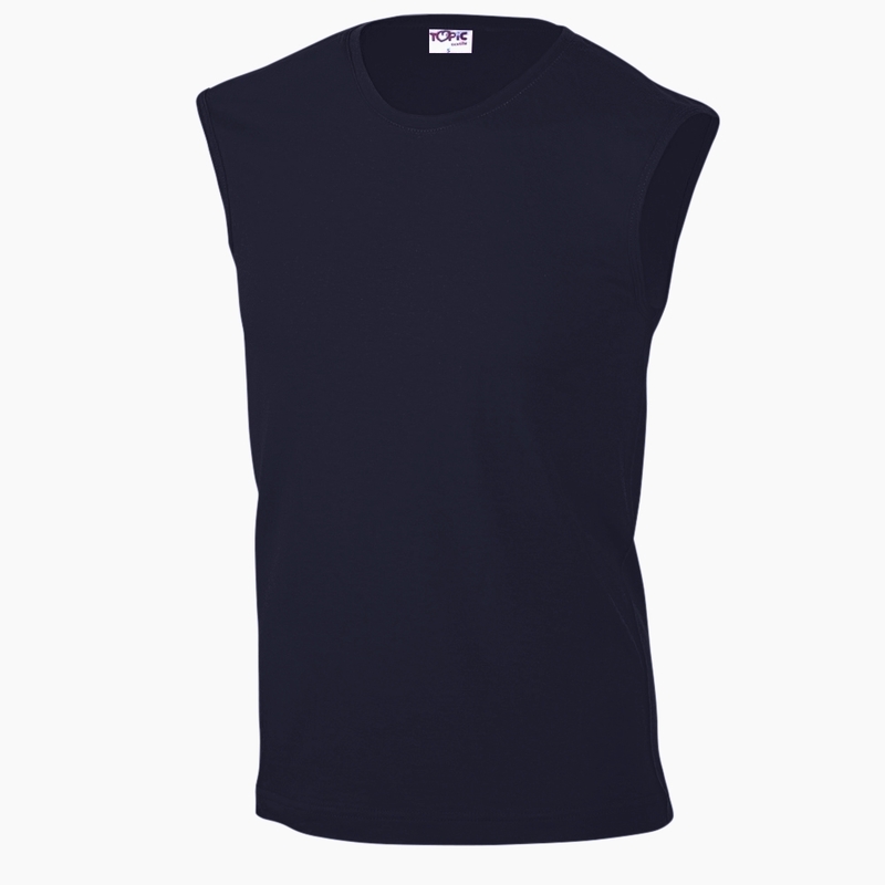 ТОPIC Безрукавки 100% хб синий-сапфир 2XL с логотипом