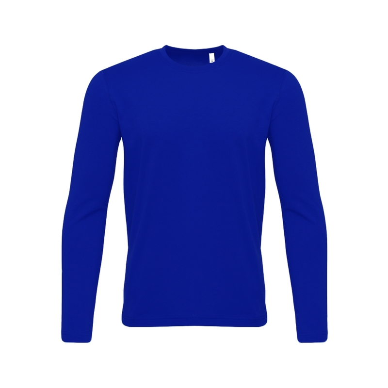 New Gen Футболка с длинным рукавом 180 г/м2 хлопок + лайкра ярко-синий 3XL с логотипом