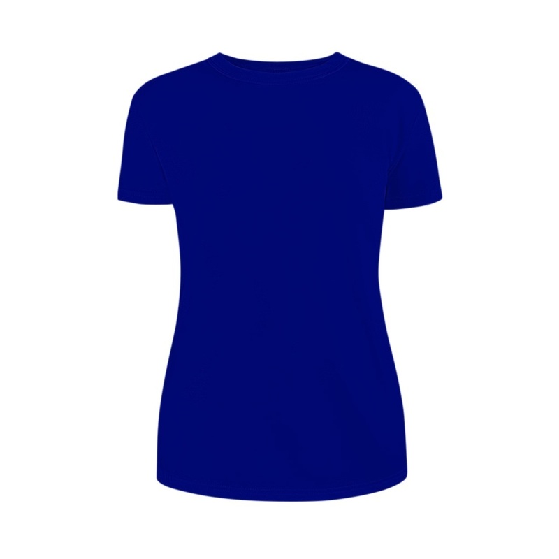 Футболка женская 155 г/м кв кругл. ворот я.-синяя 2XL (48-50) с логотипом