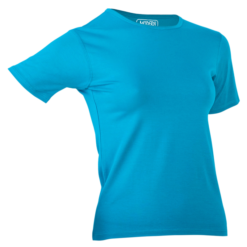 Футболка Ladies 180г/м кв. кругл.  ворот голубая 2XL (48-50)// с логотипом
