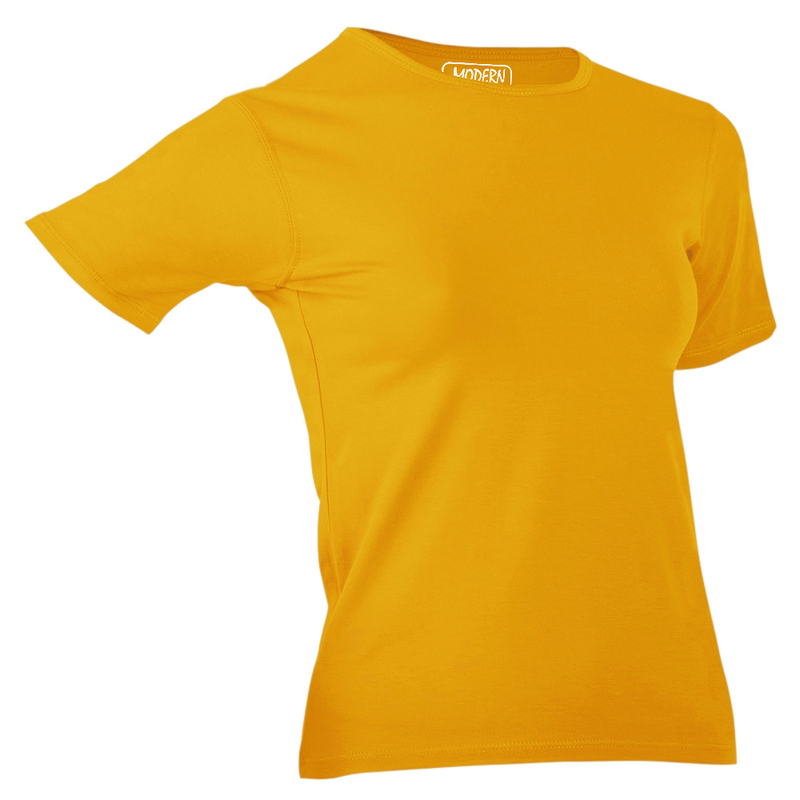 Футболка Ladies 180г/м кв. кругл.  ворот желтый 2XL (48-50) с логотипом