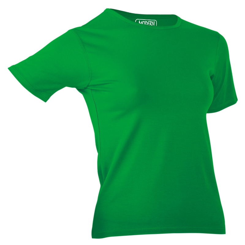 Футболка Ladies 180г/м кв. кругл.  ворот зеленый 2XL (48-50) с логотипом