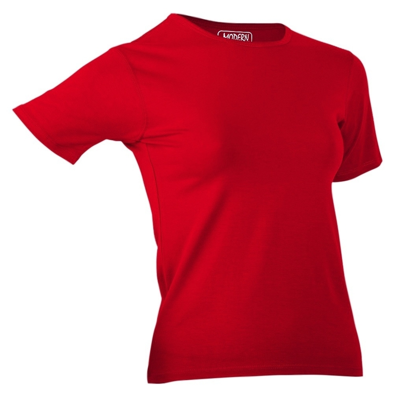 Футболка Ladies 180г/м кв. кругл.  ворот красная 2XL (48-50) с логотипом
