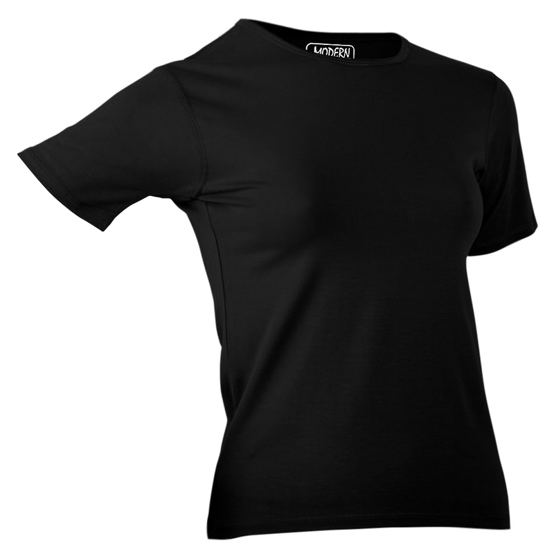 Футболка Ladies 180г/м кв. кругл. ворот  черная 2XL (48-50) с логотипом