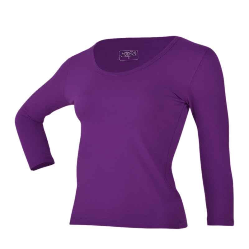 Футболка Ladies фиолетовая S (40-42) (200г/м 2, рукав 3/4) с логотипом