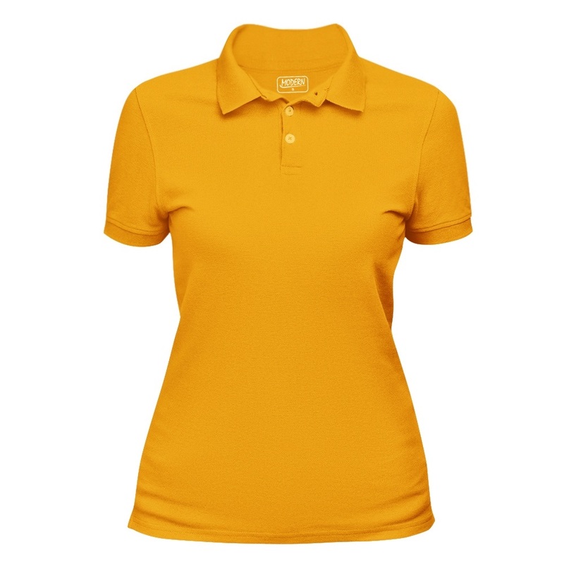 Поло женские 100% хлопок  желтая 2XL (48-50) с логотипом