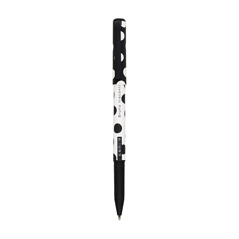 РУЧКА "BLACK&WHITE" ШАРИКОВАЯ 0.7 ММ, МАСЛО, СИНЯЯ с логотипом