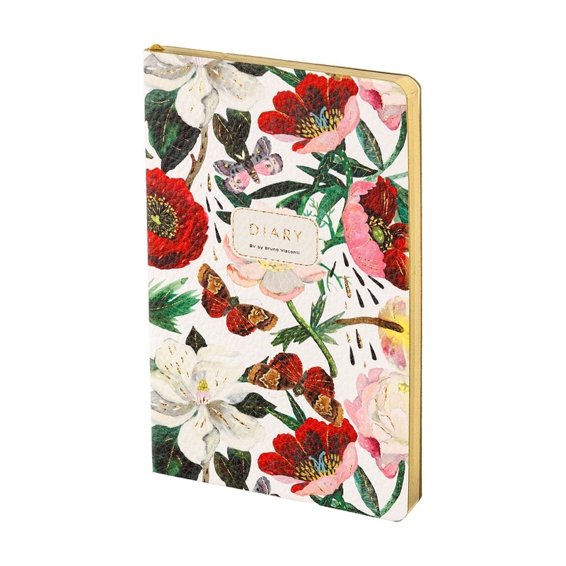 ЕЖЕДНЕВНИК А5 FLEX "FLORA.Пионы" с логотипом