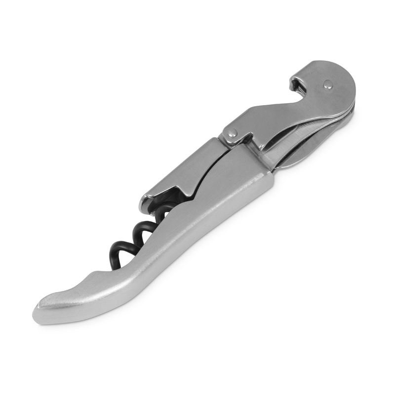 Нож сомелье из нержавеющей стали Pulltap's Inox, серебристый с логотипом