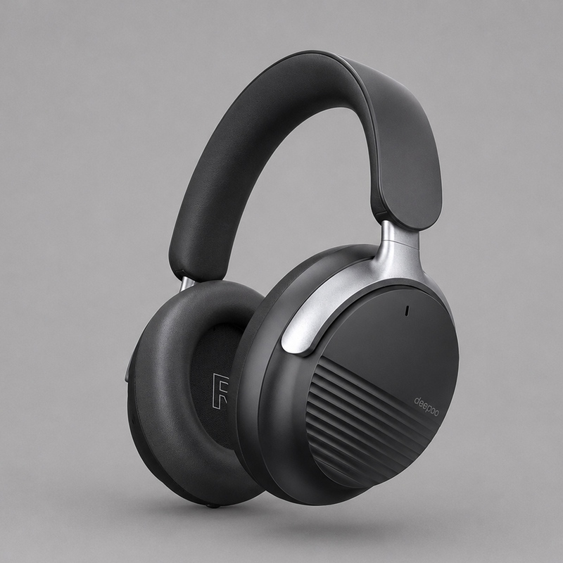 Беспроводные накладные наушники Stereo Vibe, BT 5.4, 400 мАч, черный, Deppa с логотипом