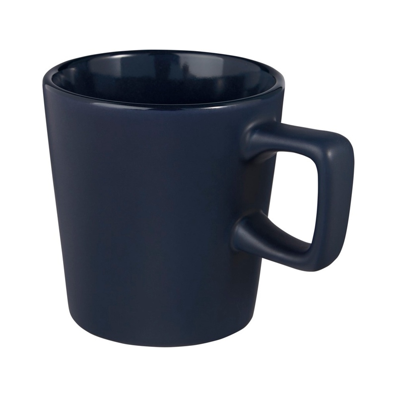 Керамическая кружка Ross объемом 280 мл, темно-синий с логотипом