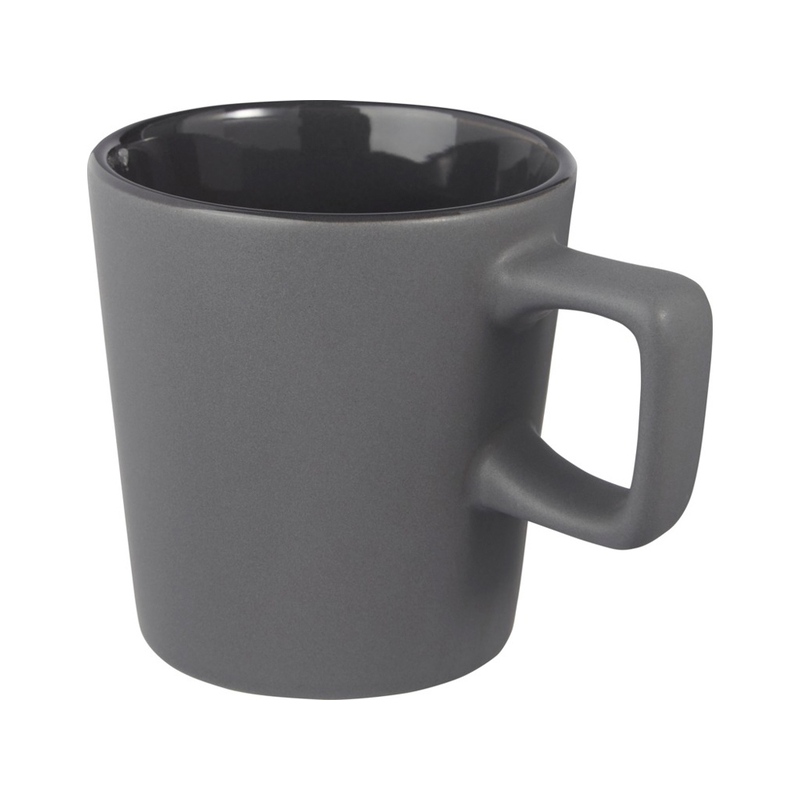Керамическая кружка Ross объемом 280 мл, matted grey с логотипом
