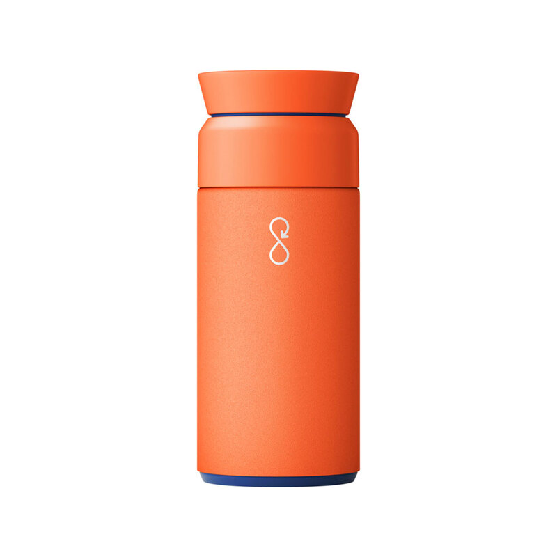 Термос Ocean Bottle объемом 350 мл, оранжевый с логотипом