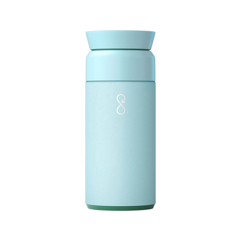 Термос Ocean Bottle объемом 350 мл, небесно-голубой с логотипом