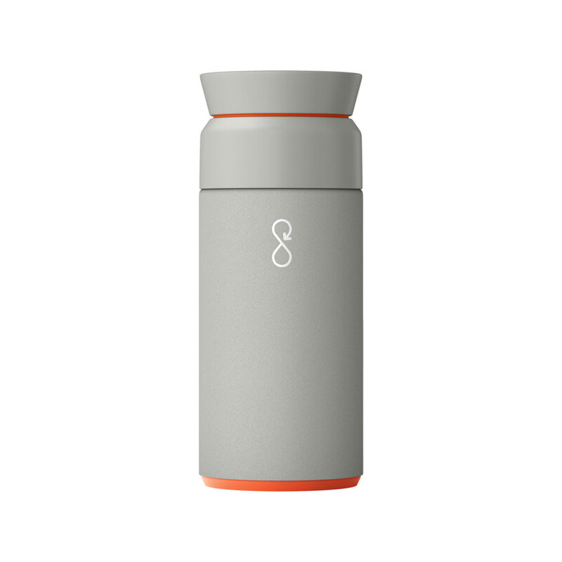 Термос Ocean Bottle объемом 350 мл, серый с логотипом