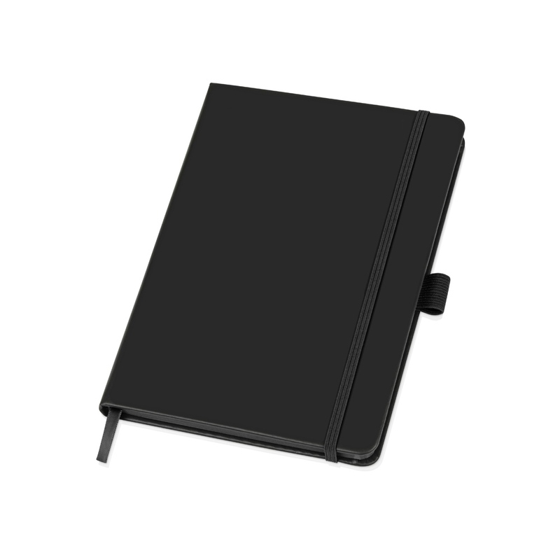 Блокнот Color edge A5, черный с логотипом