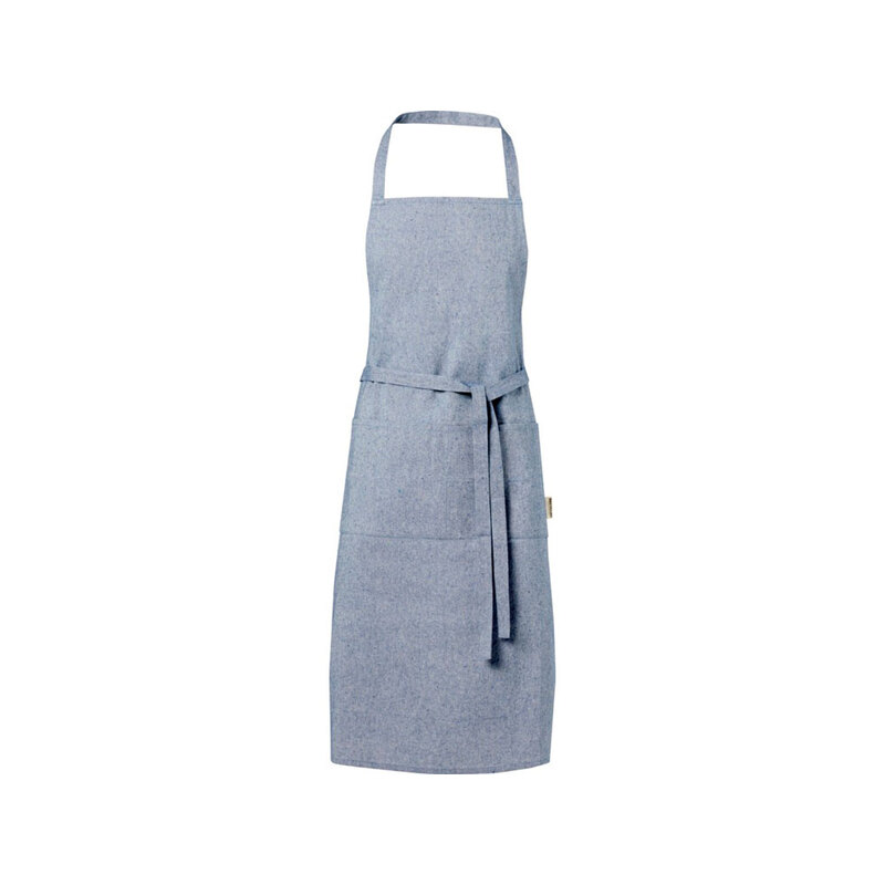 Pheebs 200 g/m2 recycled cotton apron, синий с логотипом