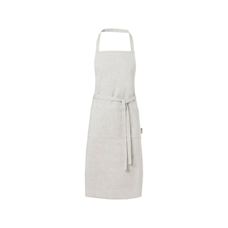 Pheebs 200 g/m2 recycled cotton apron, серый яркий с логотипом