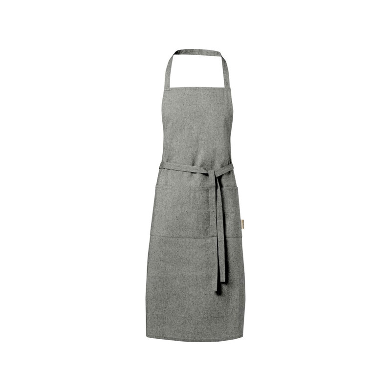 Pheebs 200 g/m2 recycled cotton apron, черный с логотипом
