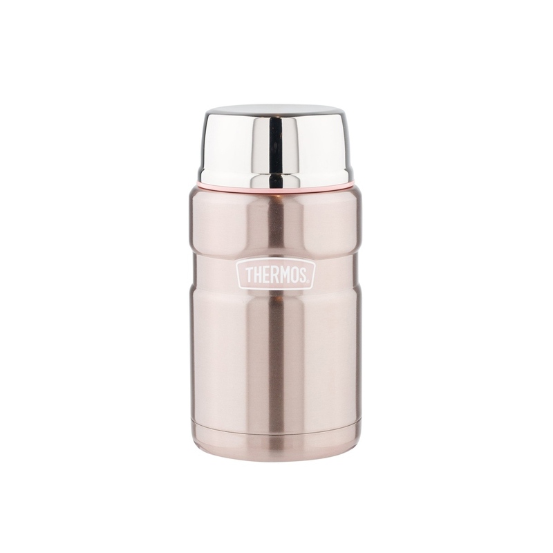 Термос из нерж. стали с ложкой тм THERMOS SK3021Р 0,7L, розовый с логотипом