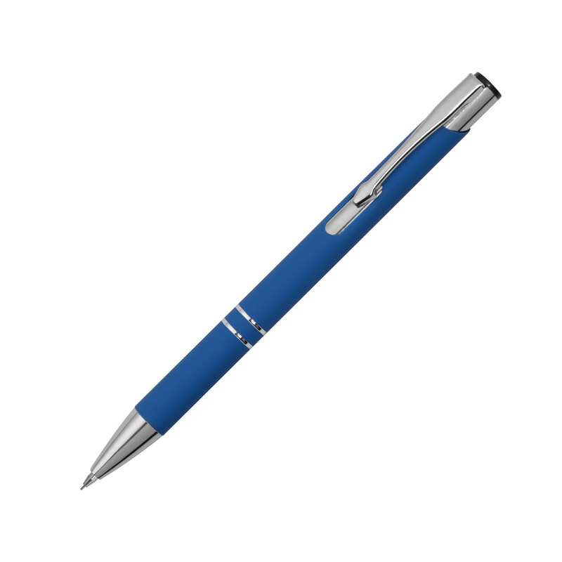 Механический карандаш "Legend Pencil" софт-тач 0.5 мм, синий с логотипом