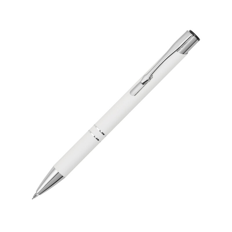 Механический карандаш "Legend Pencil" софт-тач 0.5 мм, белый с логотипом